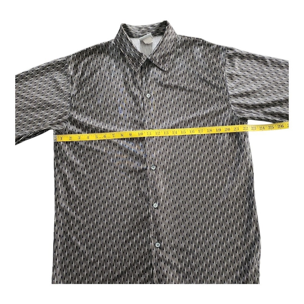 Street Culture Vintage Shirt Men Large Geometric Y2K Raver Cyber Grunge‎ Punk - Picture 4 of 8